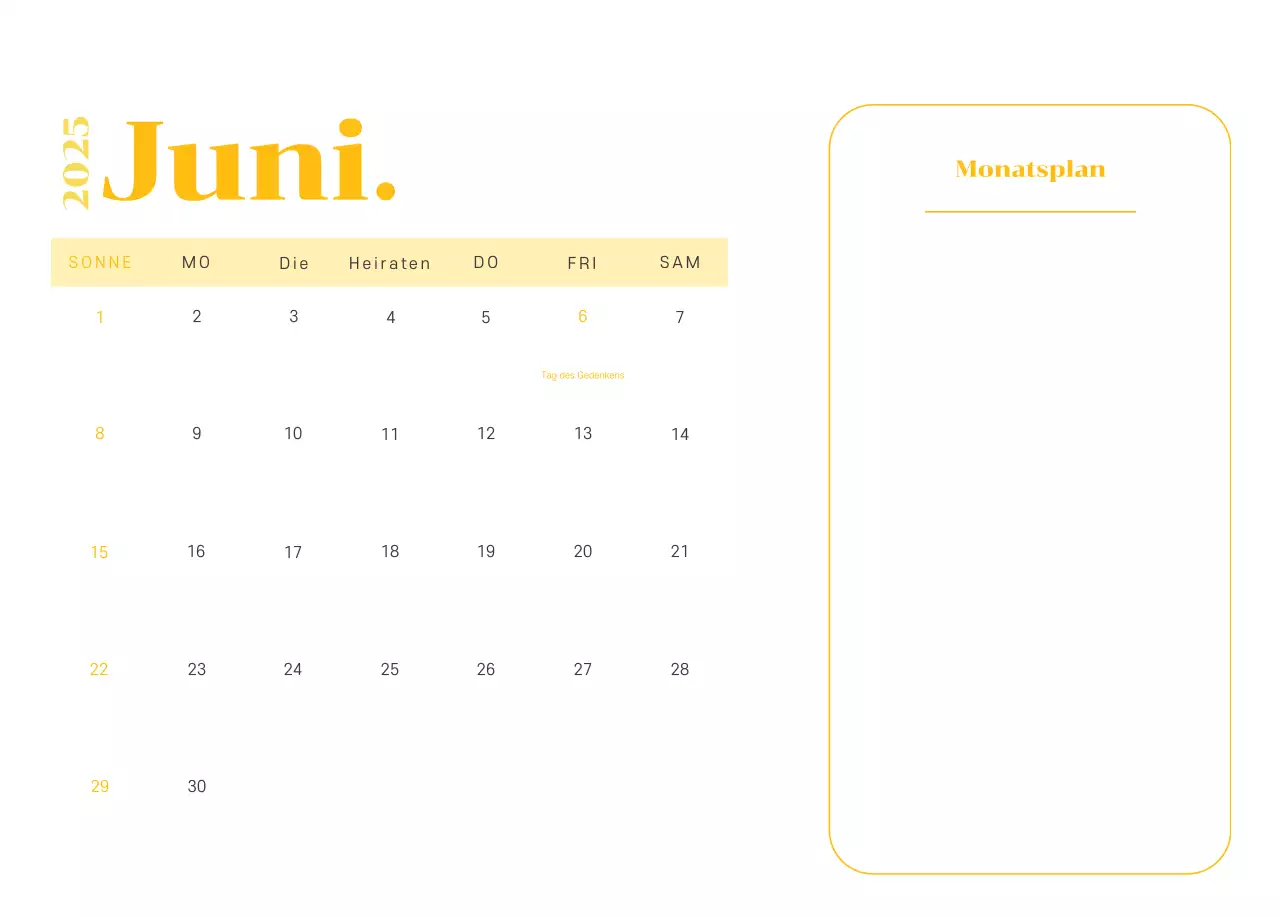 Kalender mit Jugendillustrationen auf gelb-grünem Hintergrund
