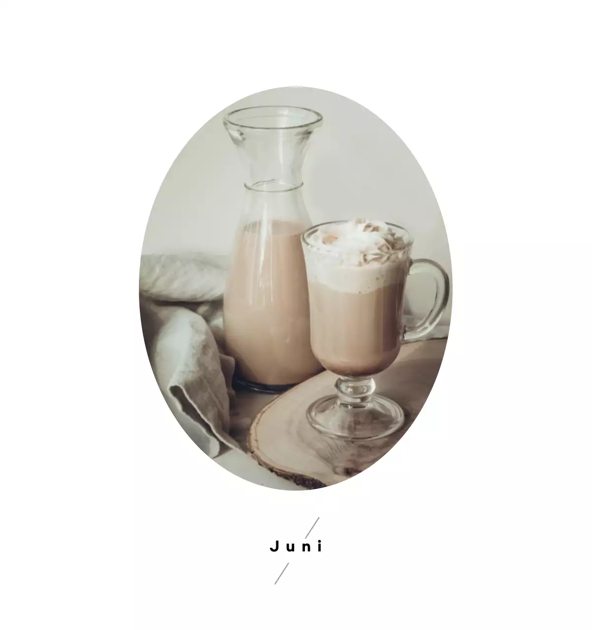 Minimalistischer Kaffee-Kalender