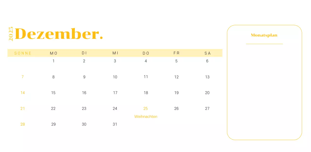 Kalender mit Jugendillustrationen auf gelb-grünem Hintergrund