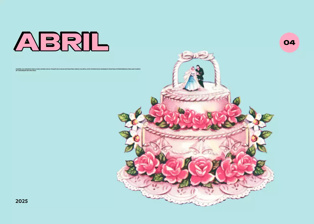 Coloridos calendarios con diversas ilustraciones retro