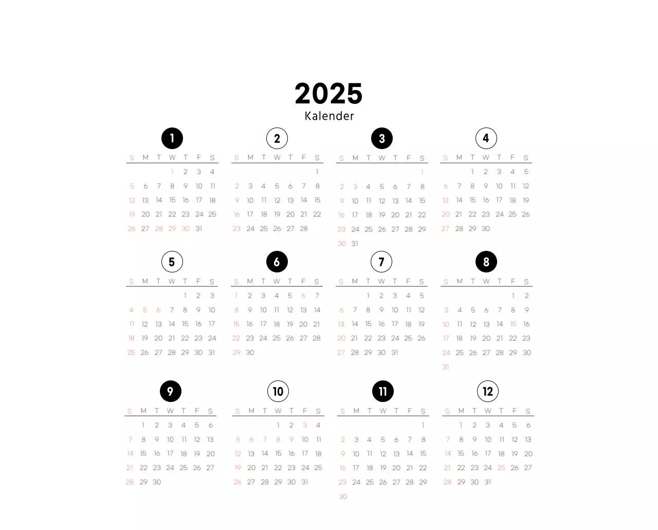 Eenvoudige bureaukalender met koffiefoto's voor cafés in witte tinten