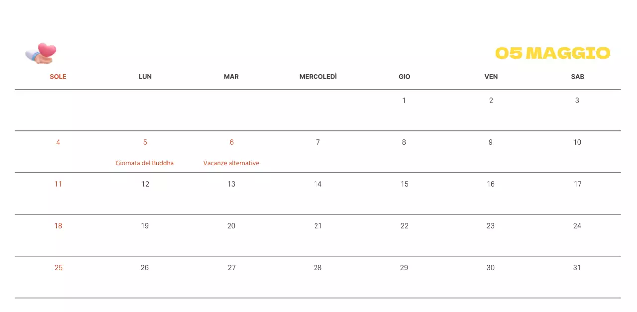 Un ospedale festivo con illustrazioni a tema salute e famiglia e accenti colorati