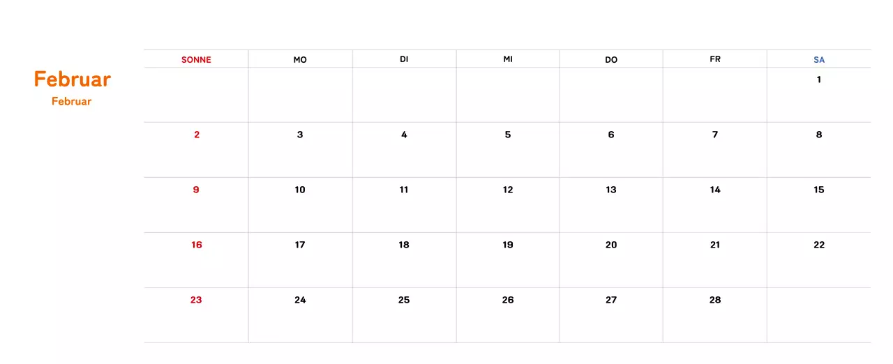 Neujahrskalender mit warmen Illustrationen