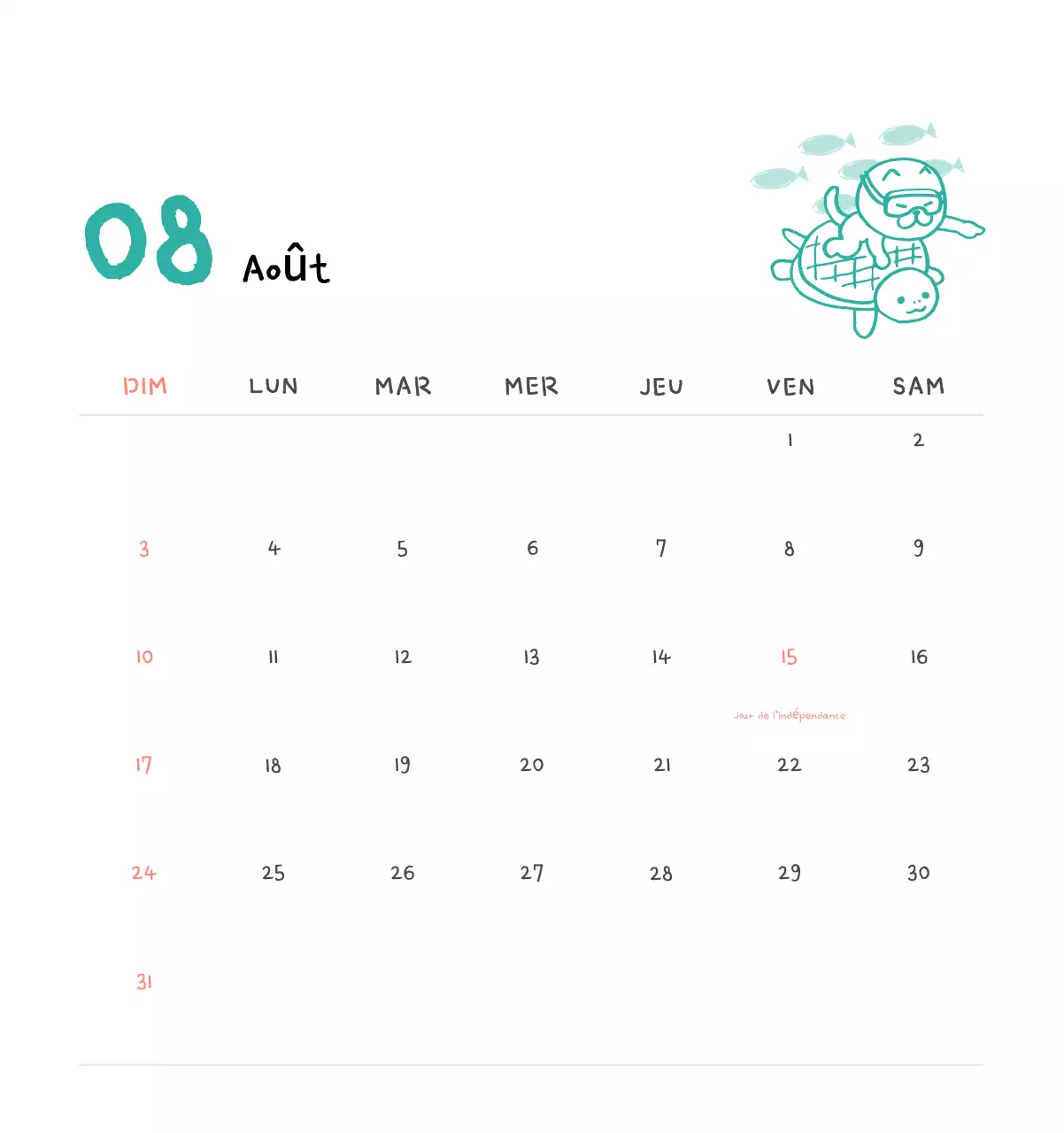 Calendrier journalier en ivoire