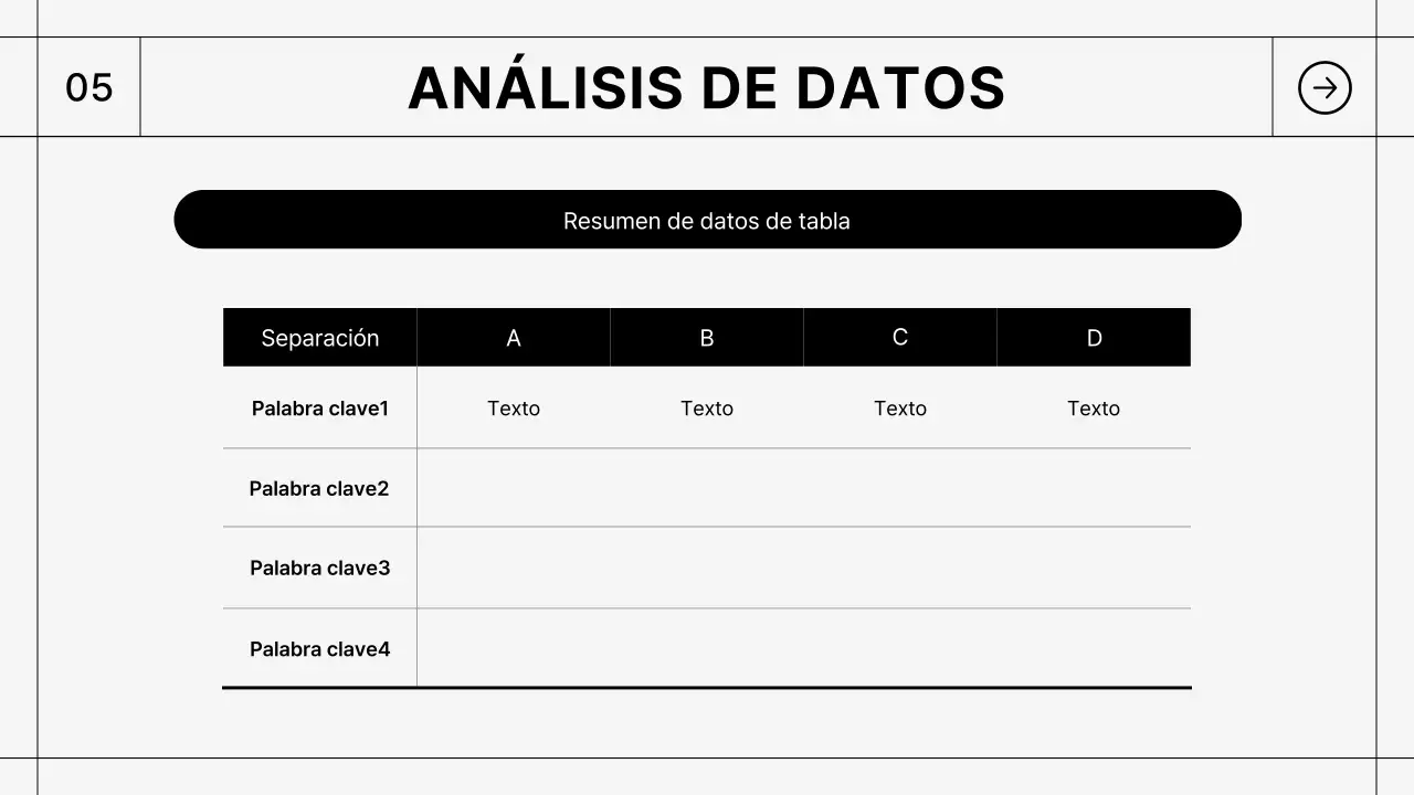 Descripción del informe Black Simple