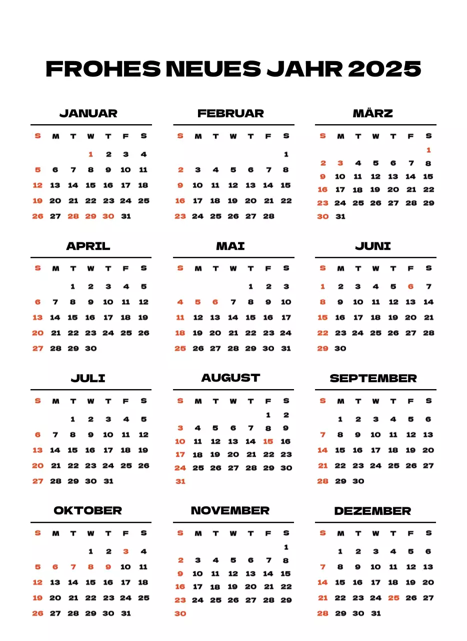 Himmel Foto sauber Kalender