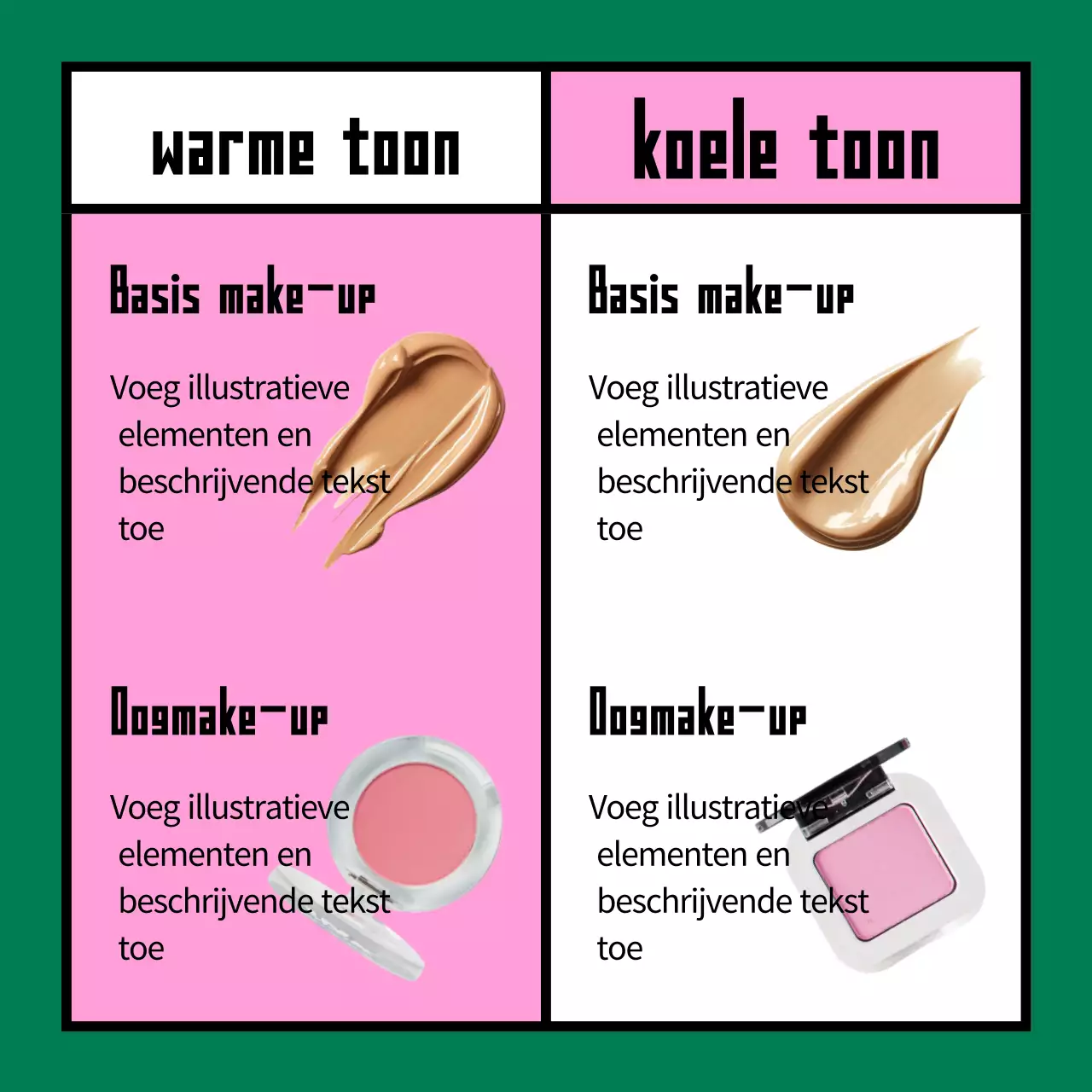 Roze cosmetica promoten