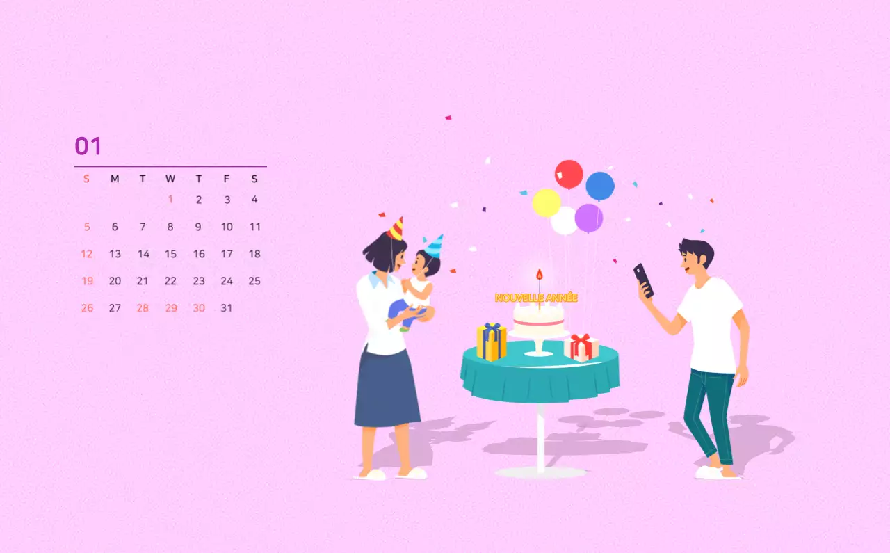 Illustration d'une famille multicolore