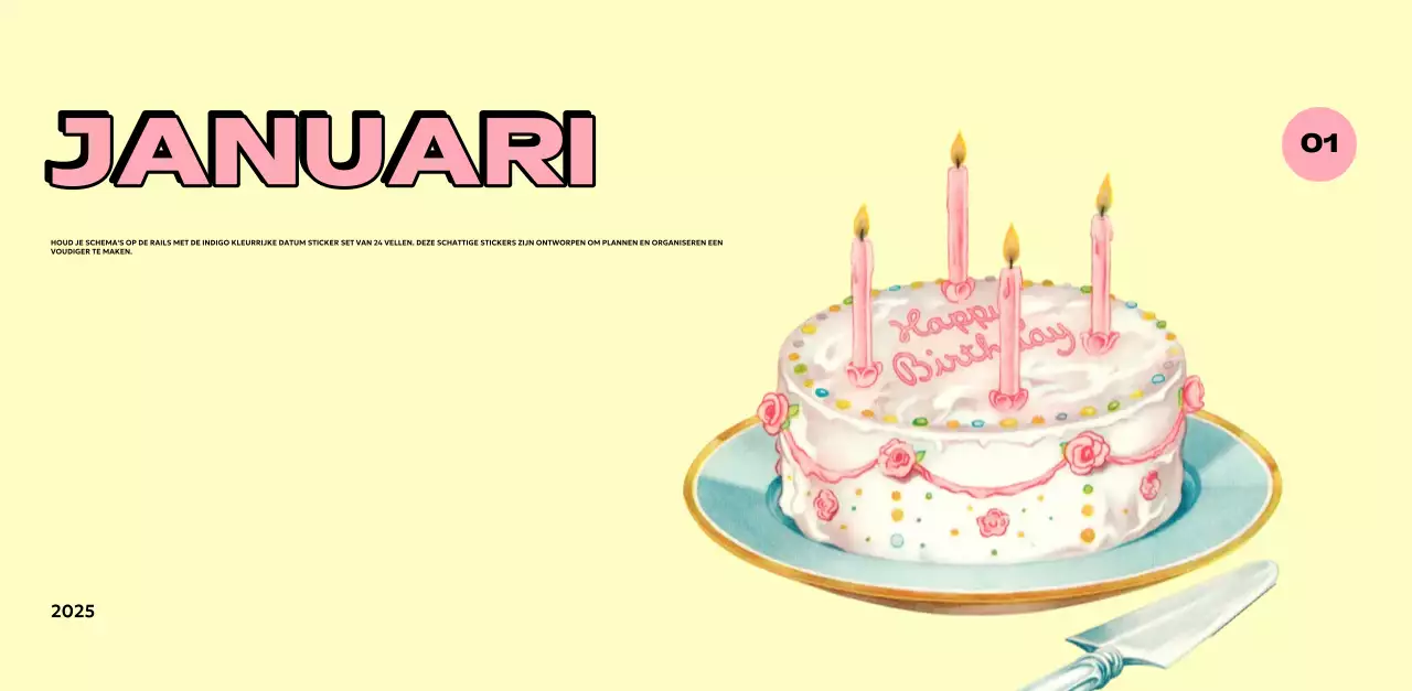 Kleurrijke kalenders met verschillende retro-illustraties