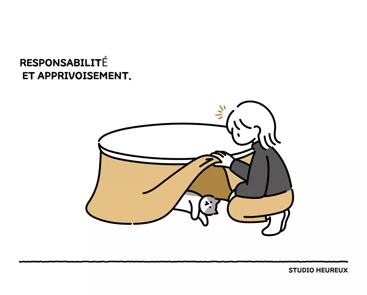 Calendrier illustré avec un joli style de lignes