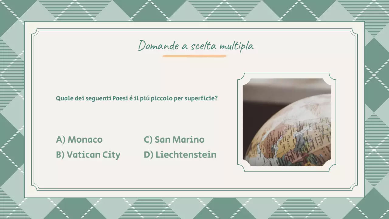 Presentazione del quiz scolastico Preppy Cute Green