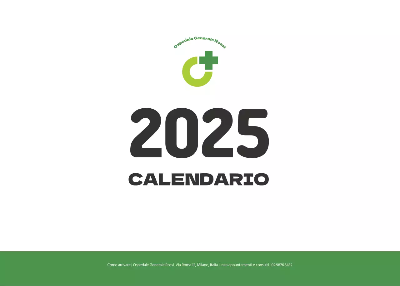 Un ospedale festivo con illustrazioni a tema salute e famiglia e accenti colorati