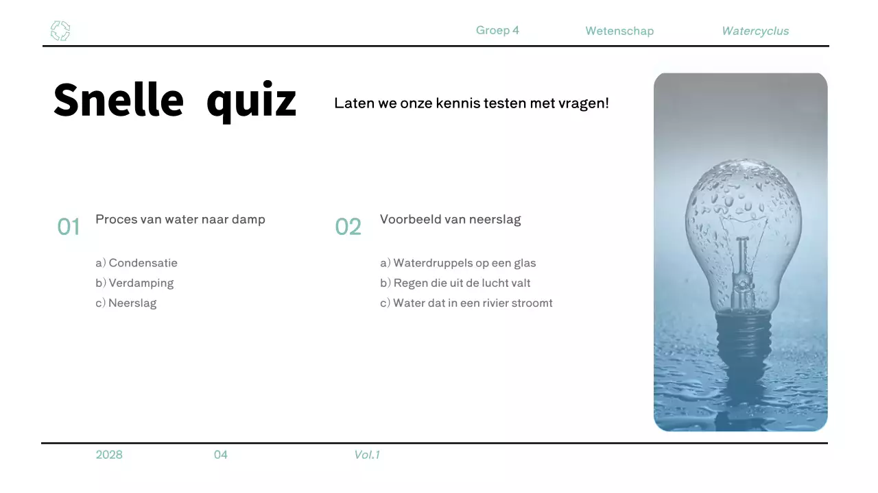 Minimalistisch Blauw 4de graad Wetenschapslesmateriaal