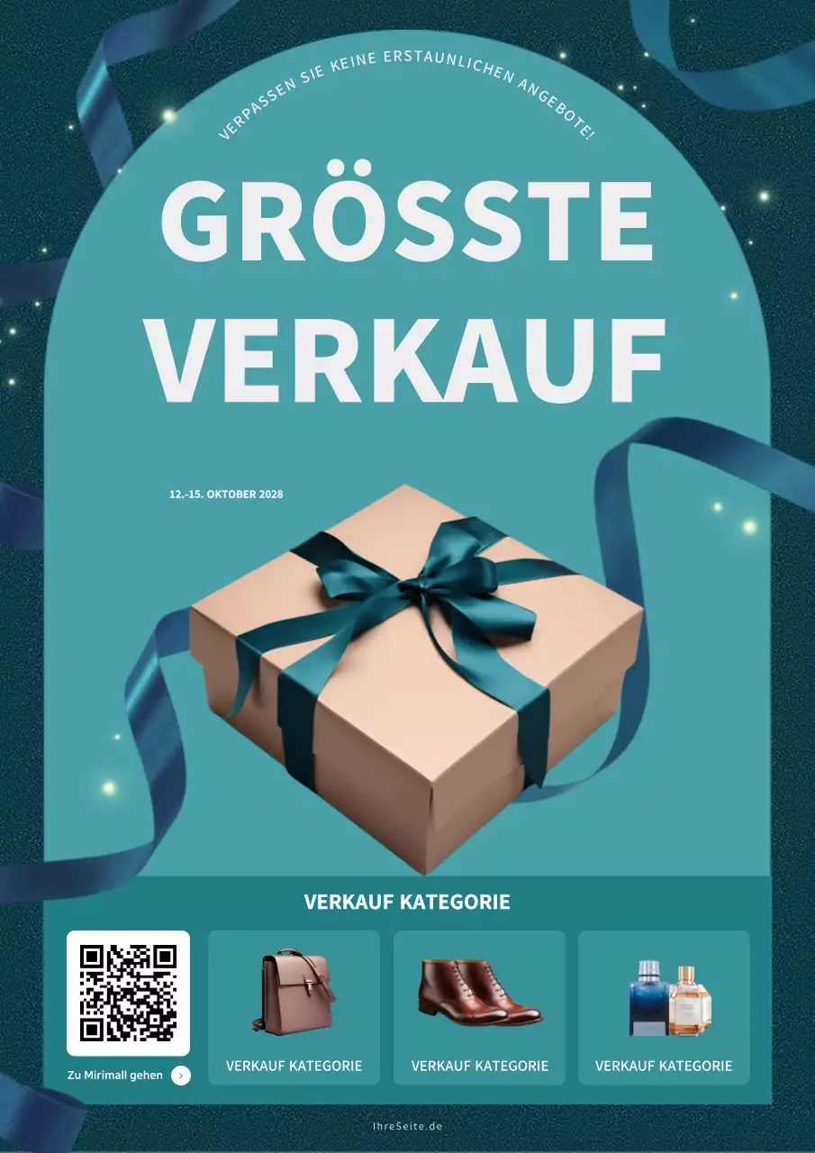 teal modern Verkauf Anzeige