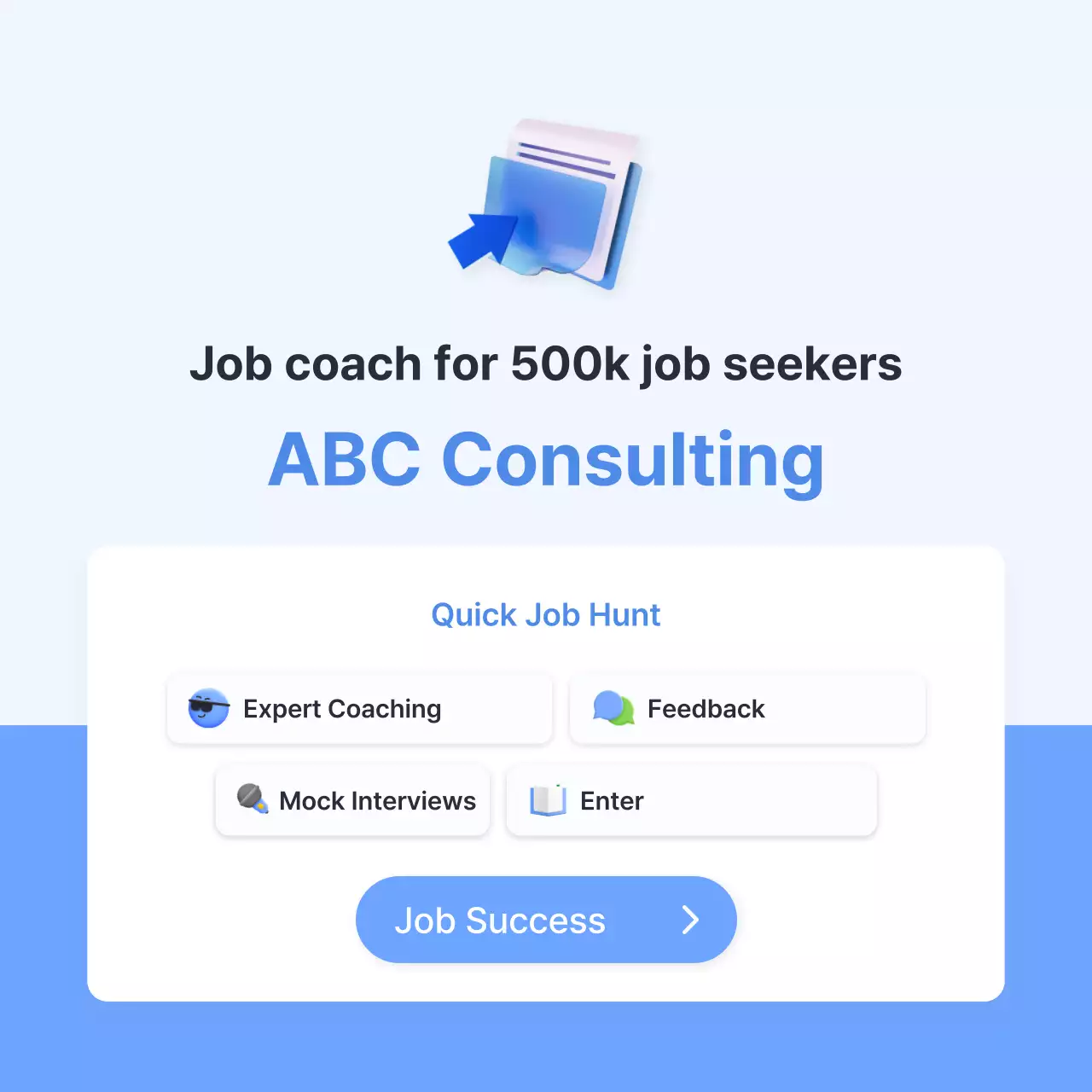 Guia de entrevista moderna azul Instagram Carousel