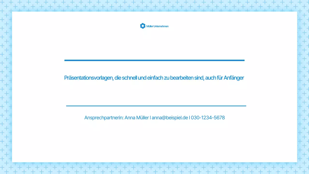 Blaue moderne Präsentationsanzeigen