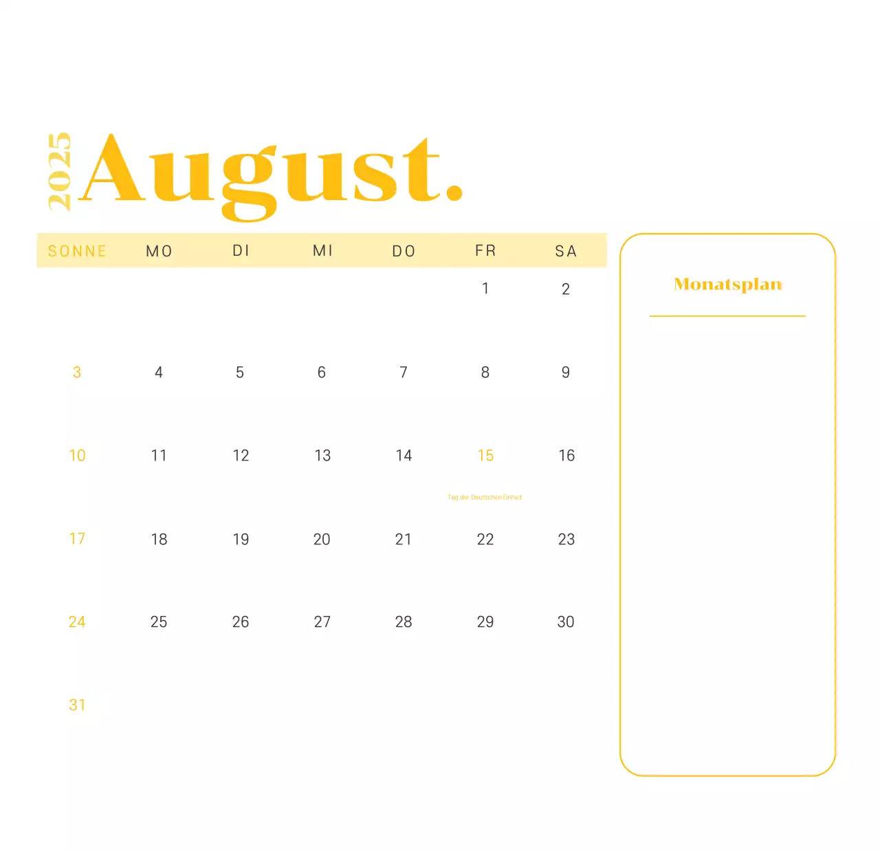 Kalender mit Jugendillustrationen auf gelb-grünem Hintergrund