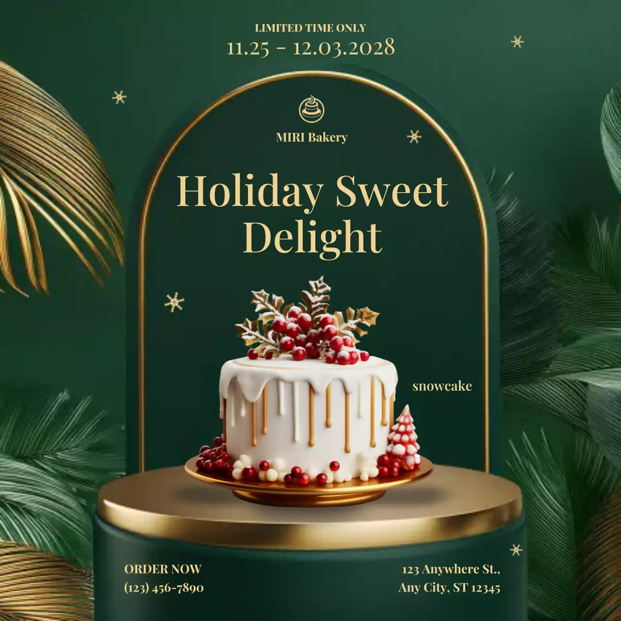 Green Elegant Holiday Promotion Social Media Post