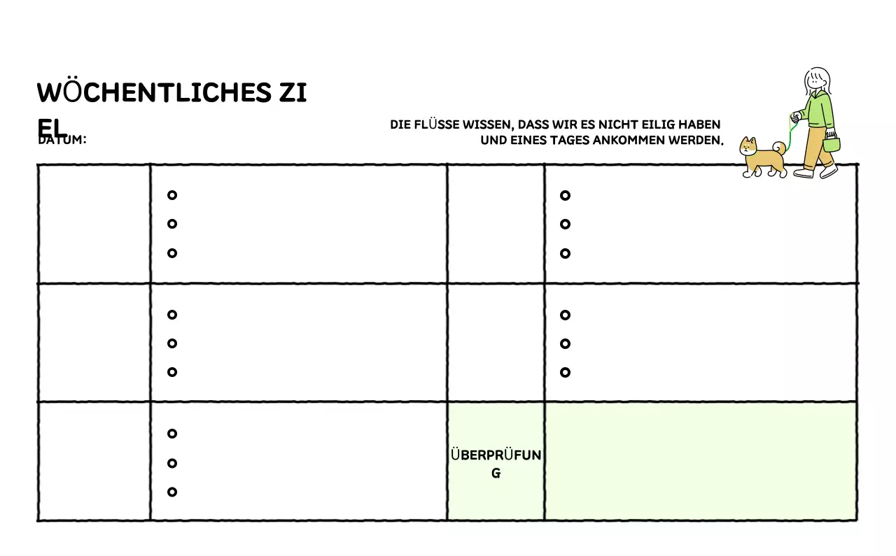 Illustrierter Kalender mit schönem Linienstil
