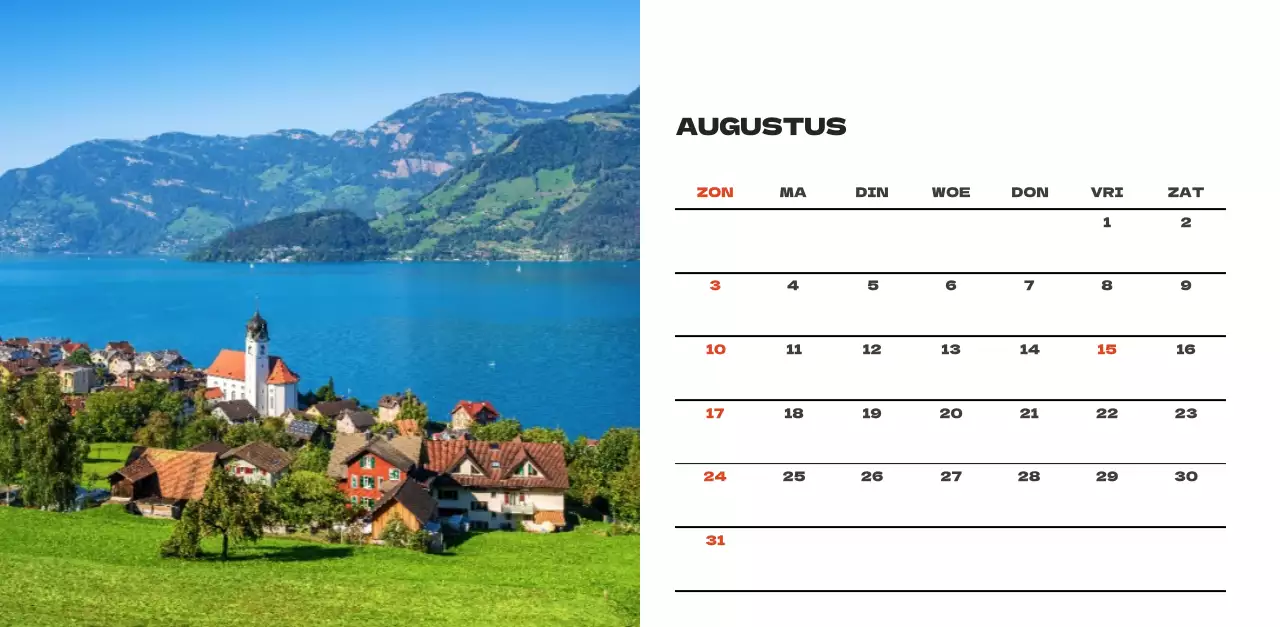 Hemels schone kalender