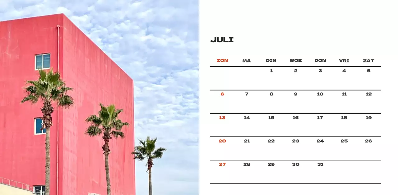 Hemels schone kalender