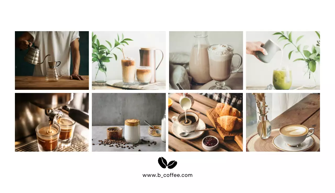 Een wit en bruin sentimenteel café