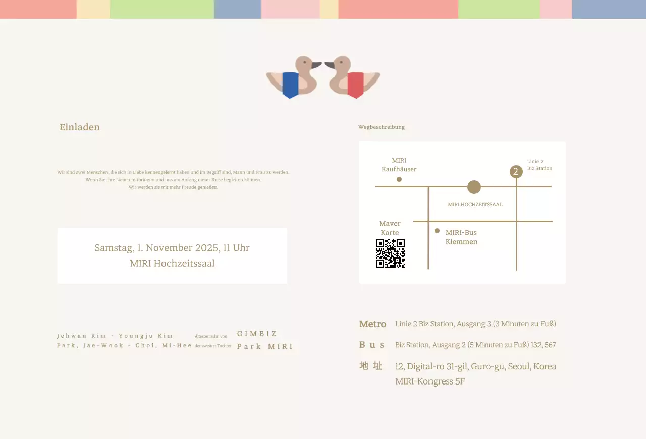 Niedliche und saubere traditionelle Hochzeitseinladungen