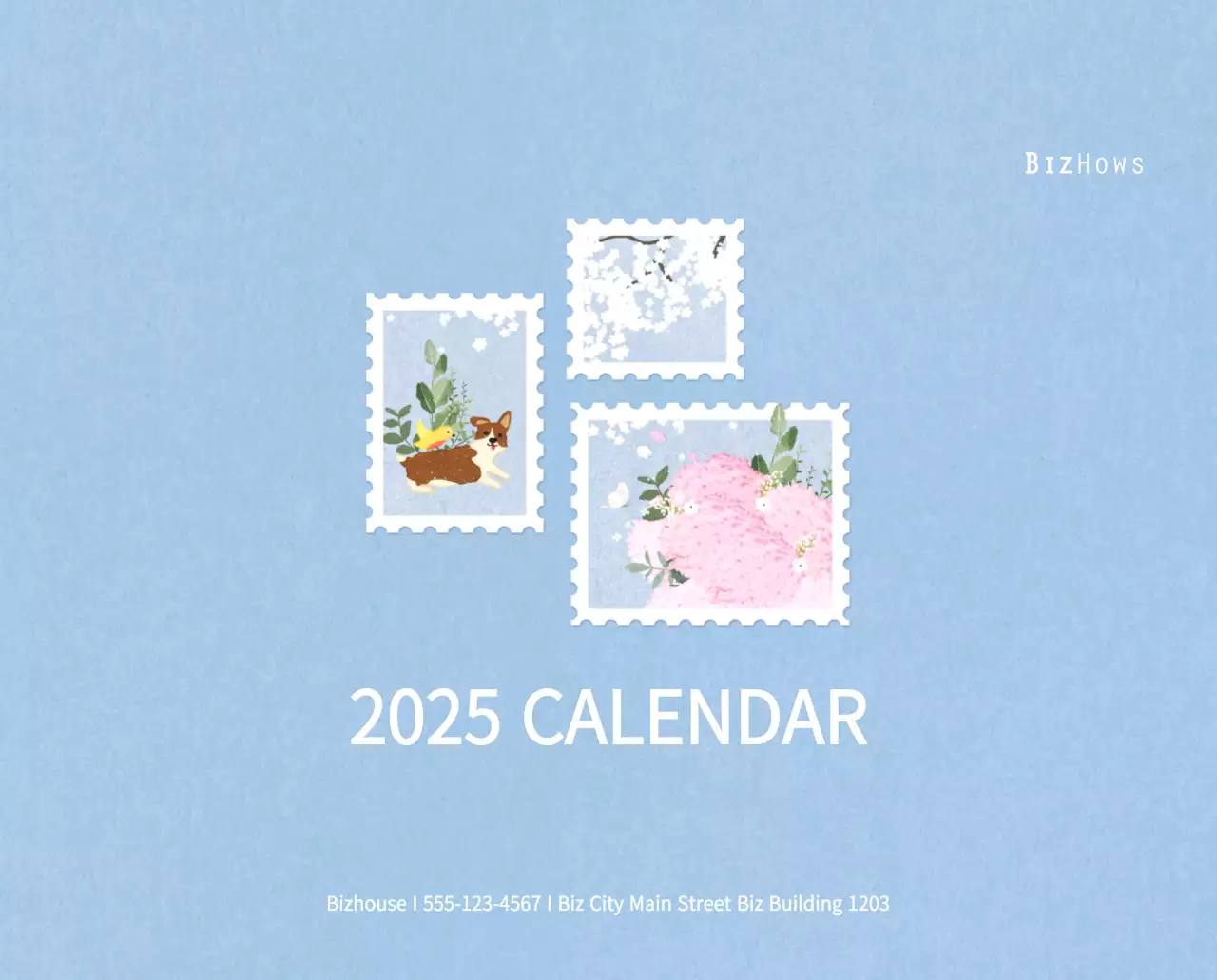 New Year's calendar with a warm, illustrated feel