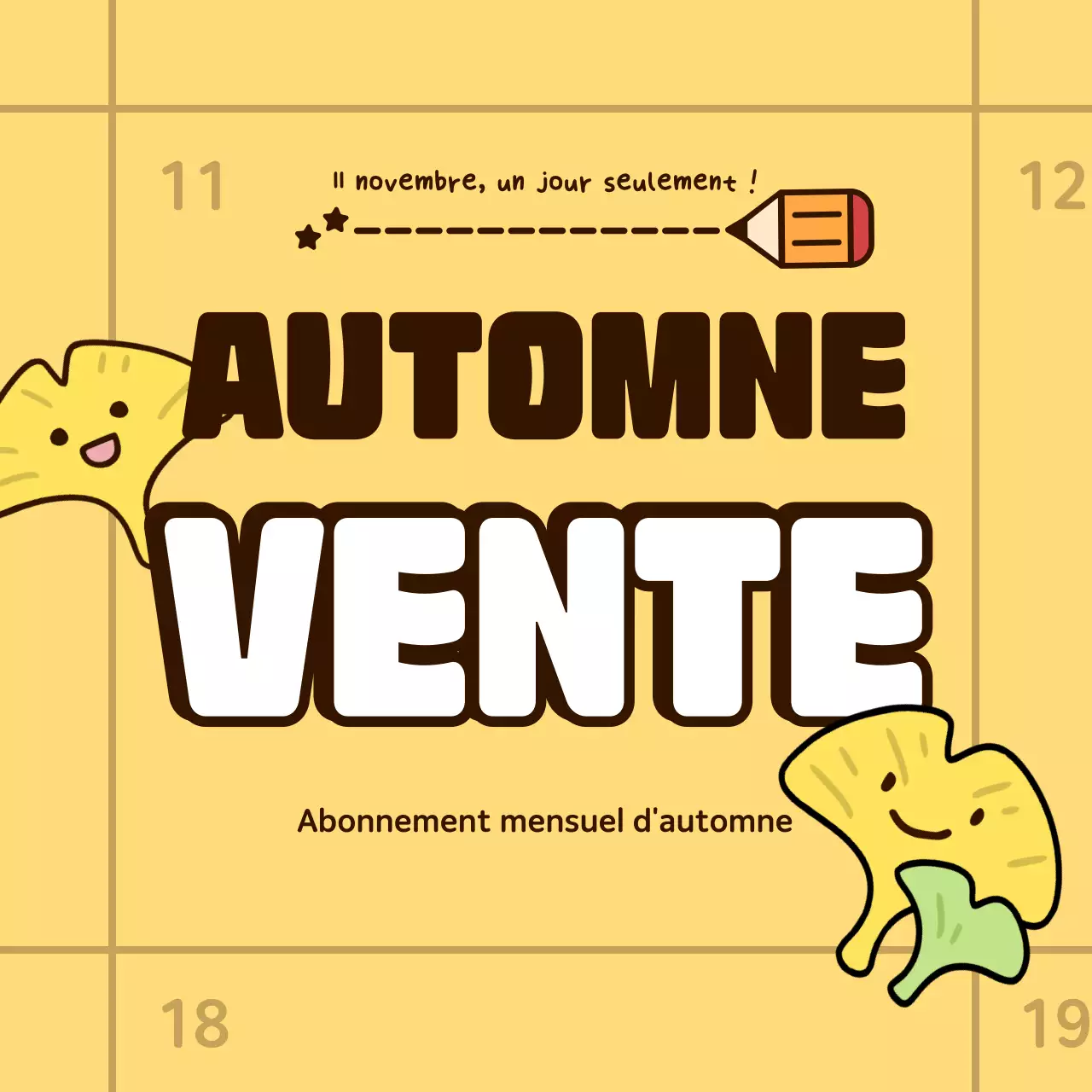 Vente d'automne de Yellow