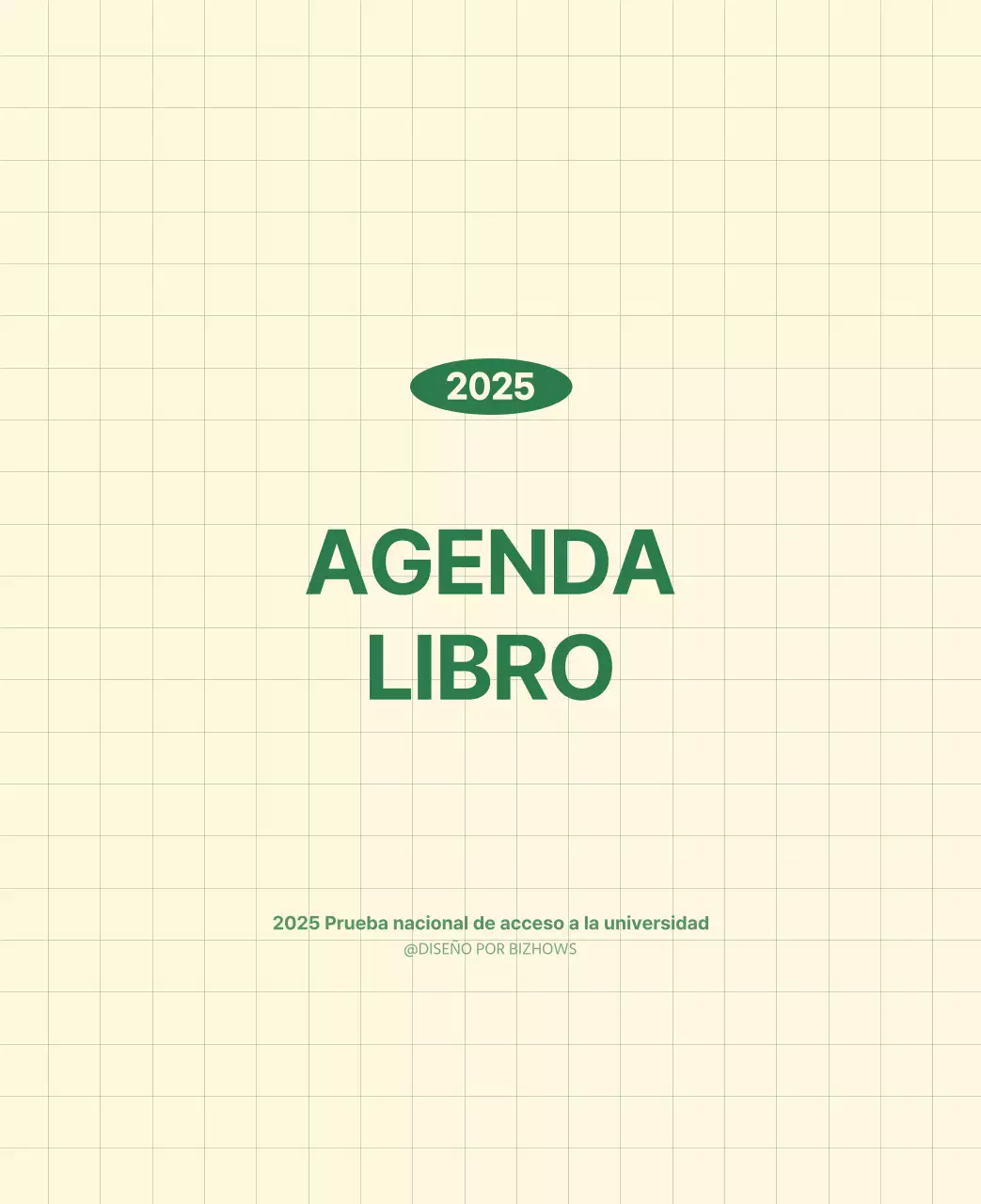 SAT Calendario de pared con concepto de bloc de notas del Día D en verde y amarillo claro