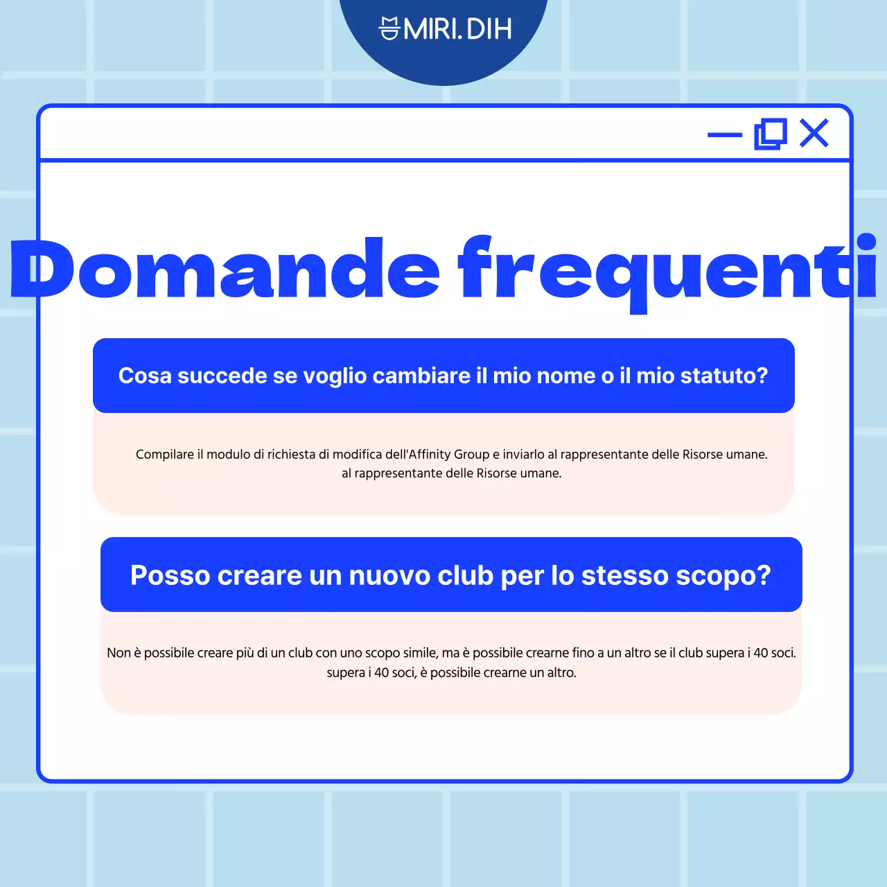 Descrizione del Club Blue Tidy