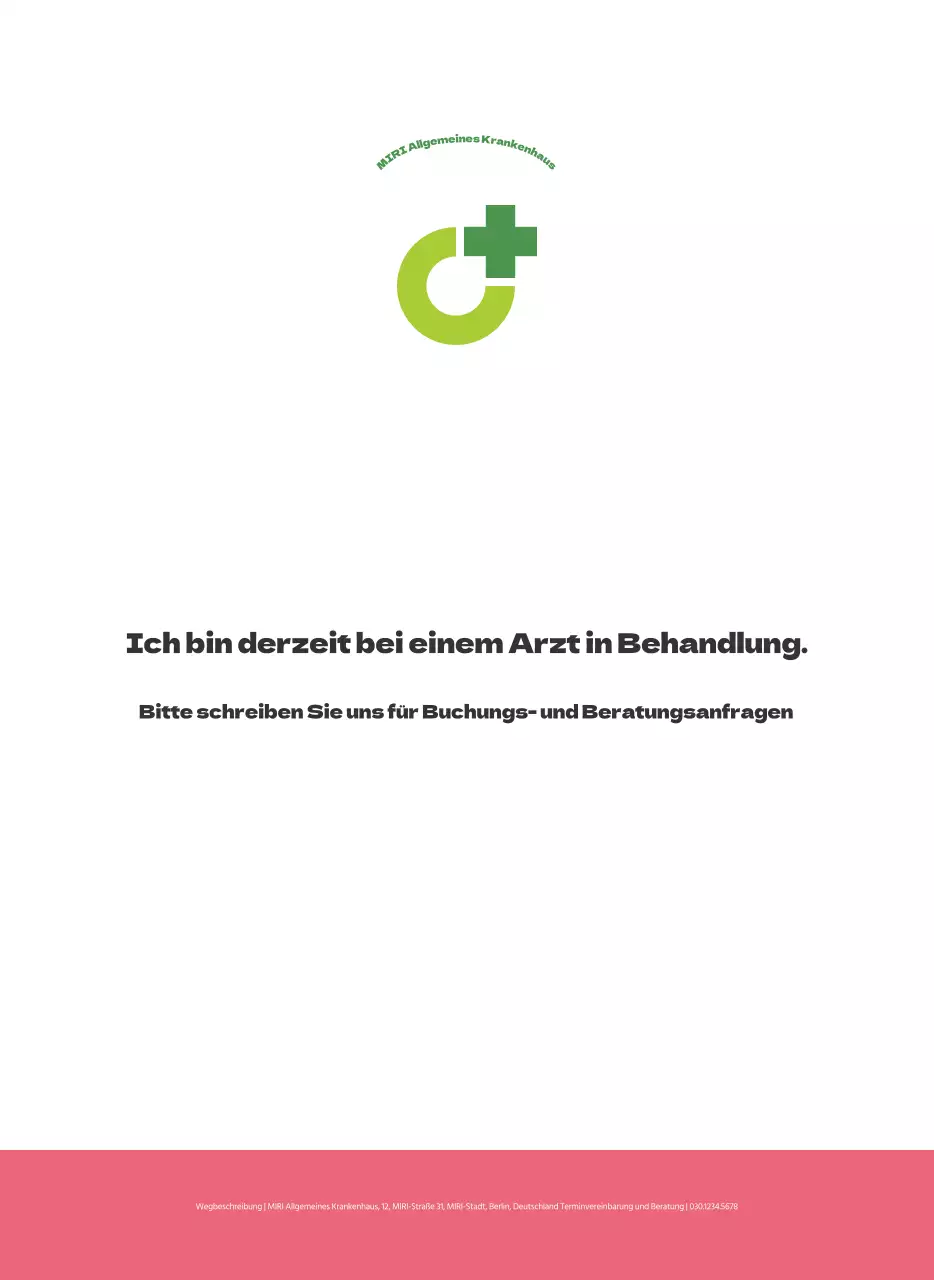 Ein festliches Krankenhaus mit Illustrationen zum Thema Gesundheit und Familie und farbenfrohen Akzenten