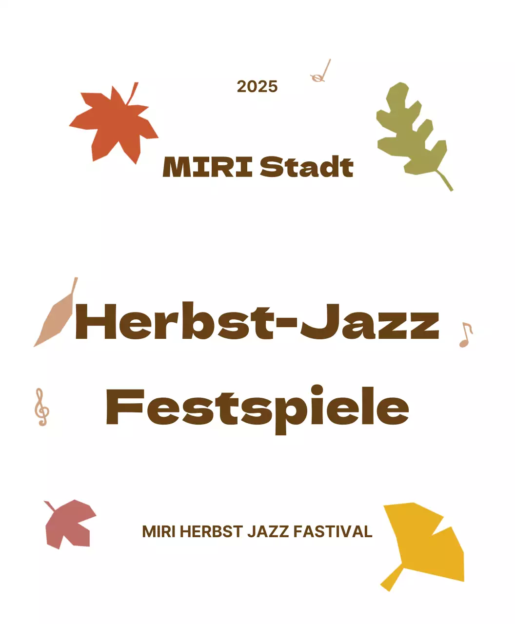 Brown Vintage Jazz Musik Festival