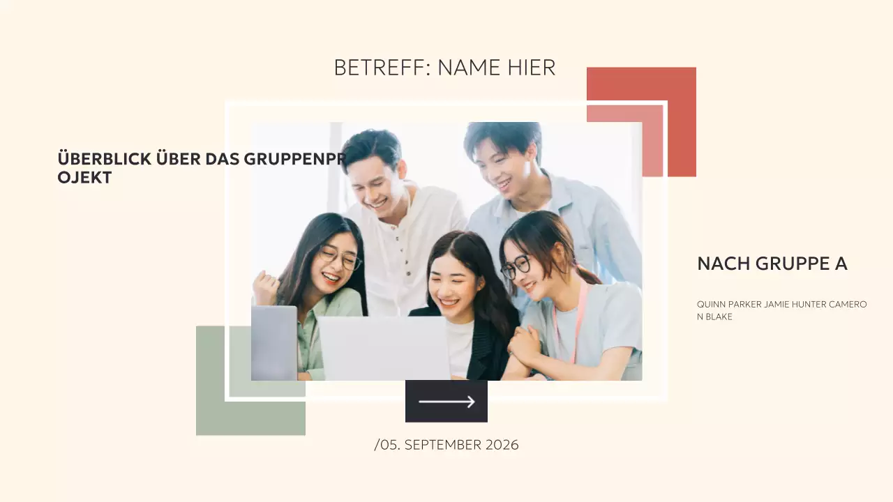 beige moderne Projektpräsentation