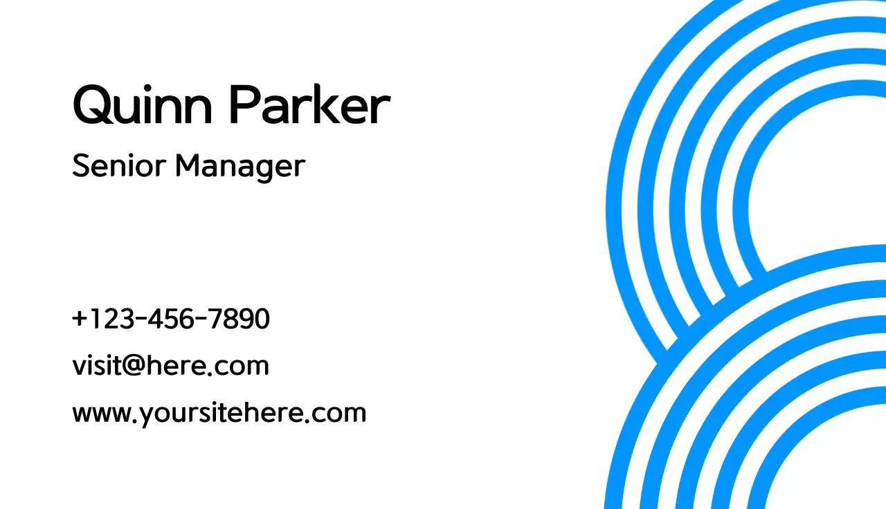 blaue moderne Visitenkarte