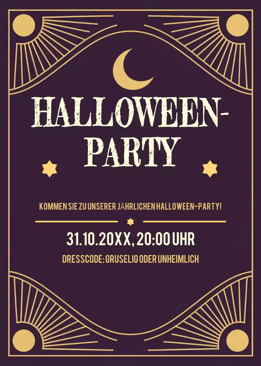 lila vintage Halloween Einladung