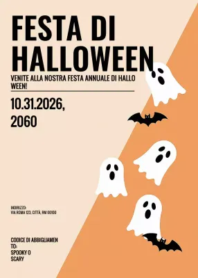 Invito di Halloween retrò arancione