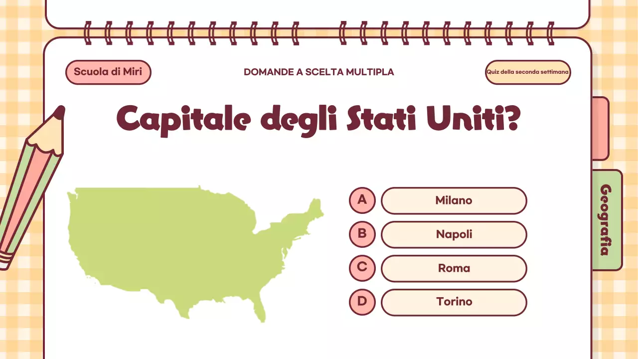 Presentazione in classe dell'ora di Quiz giocosi rosa