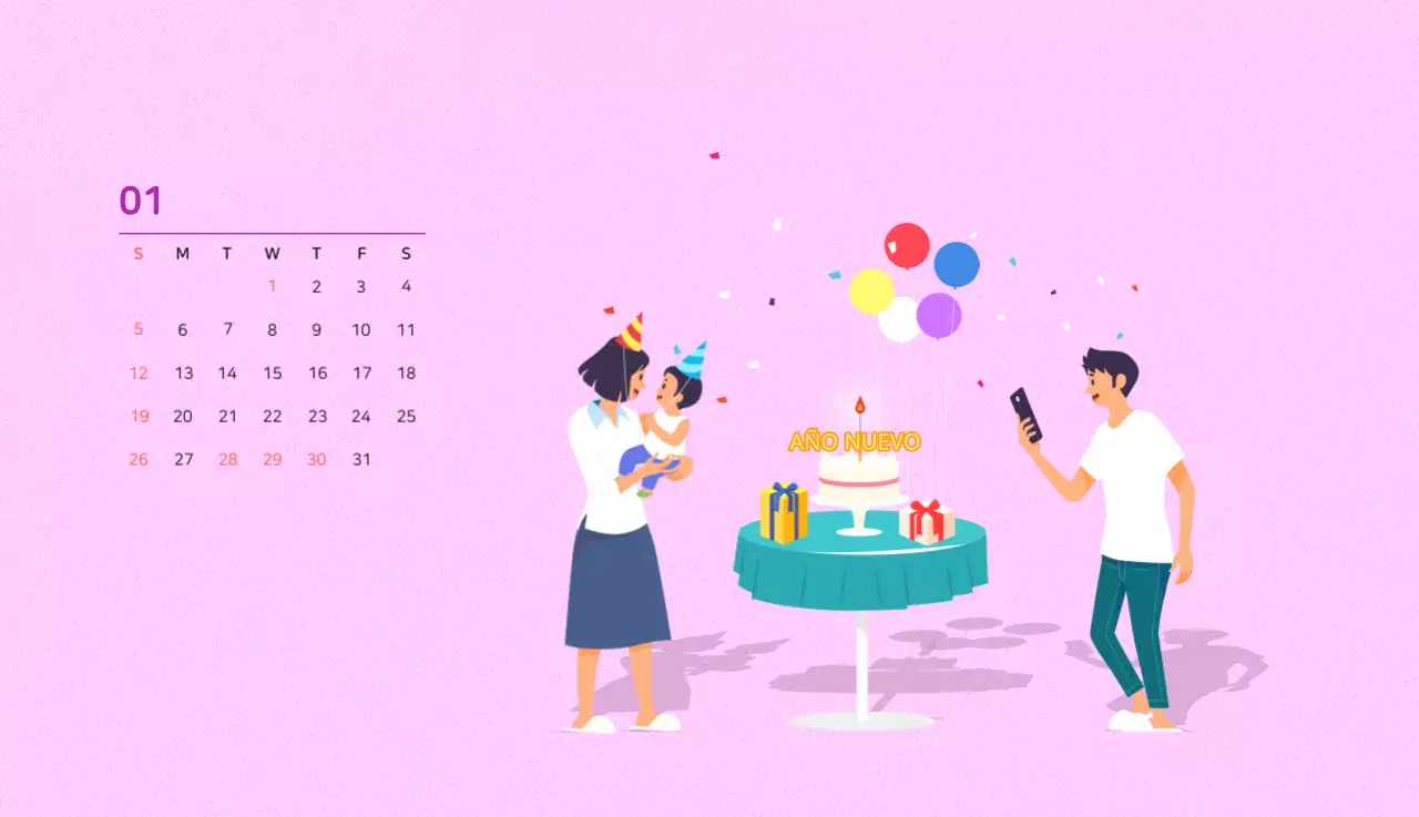 Concepto de ilustración familiar multicolor