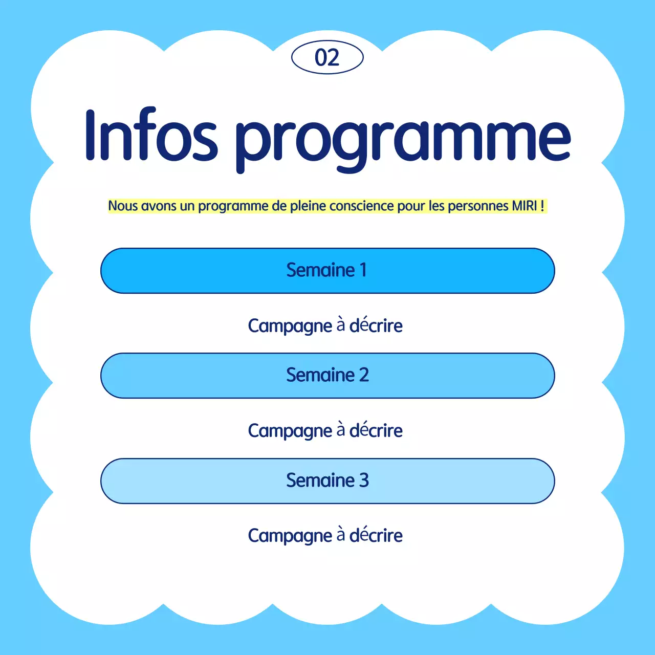 Guide de campagne simple bleu clair