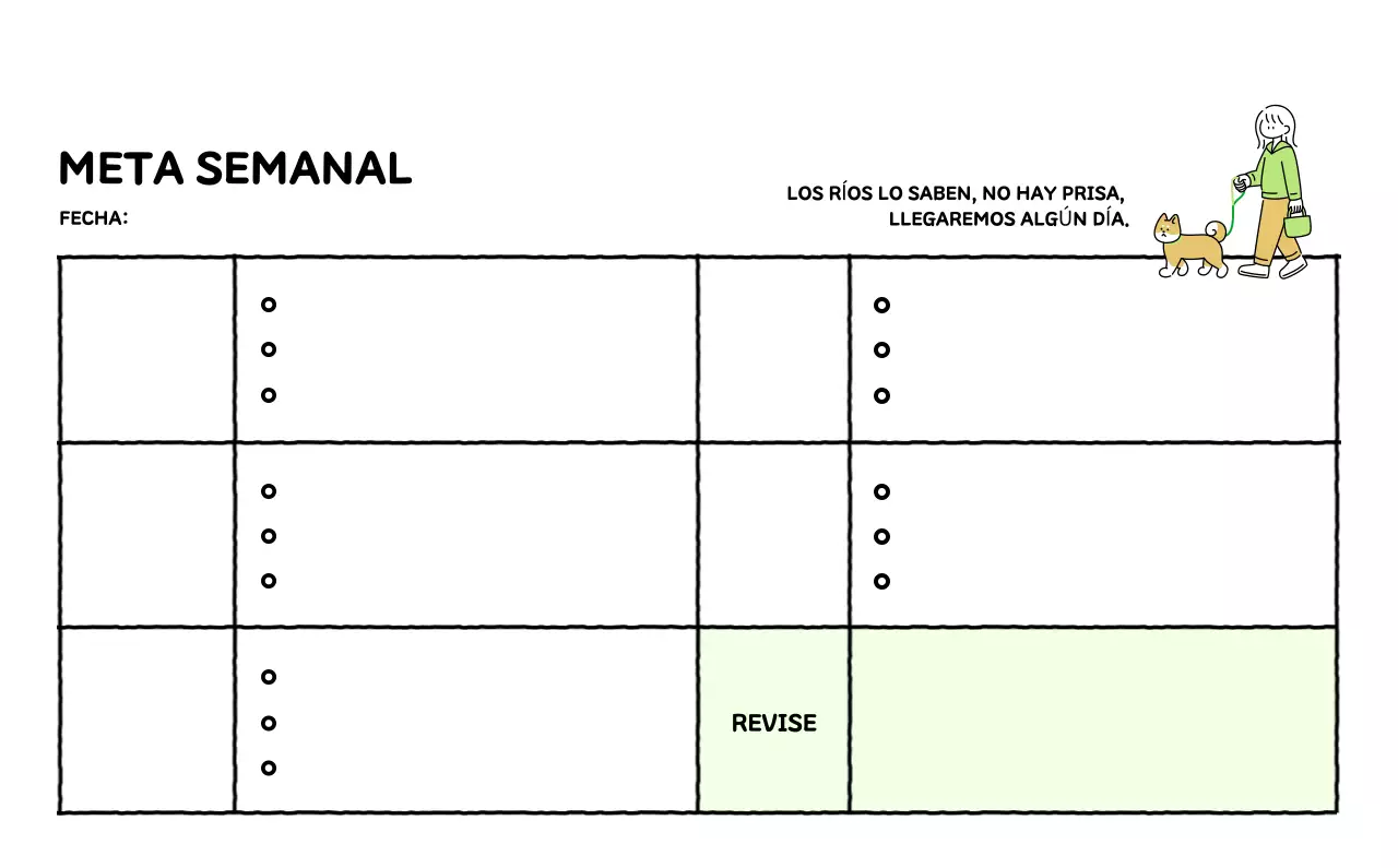 Calendario ilustrado con un bonito estilo de líneas