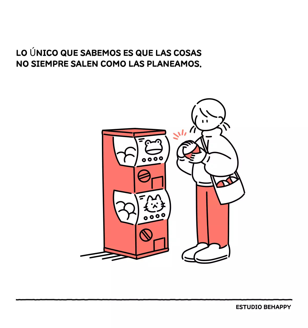 Calendario ilustrado con un bonito estilo de líneas