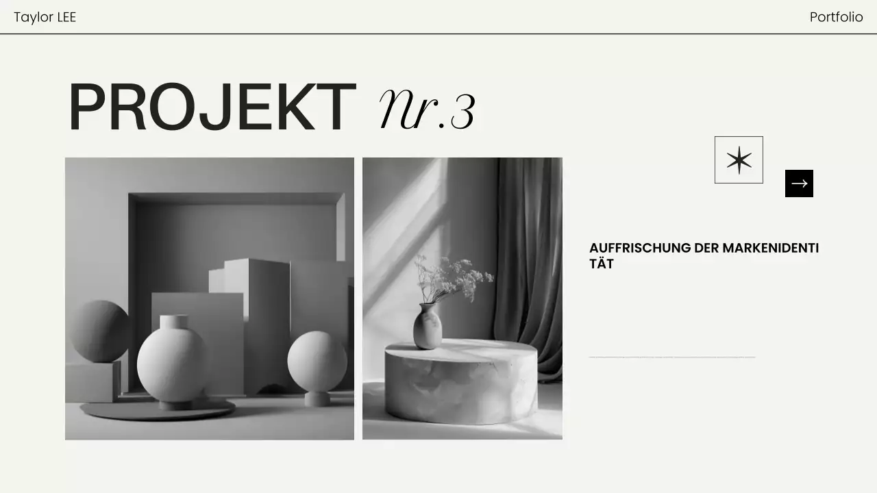 schwarz moderne Fotografie Portfolio