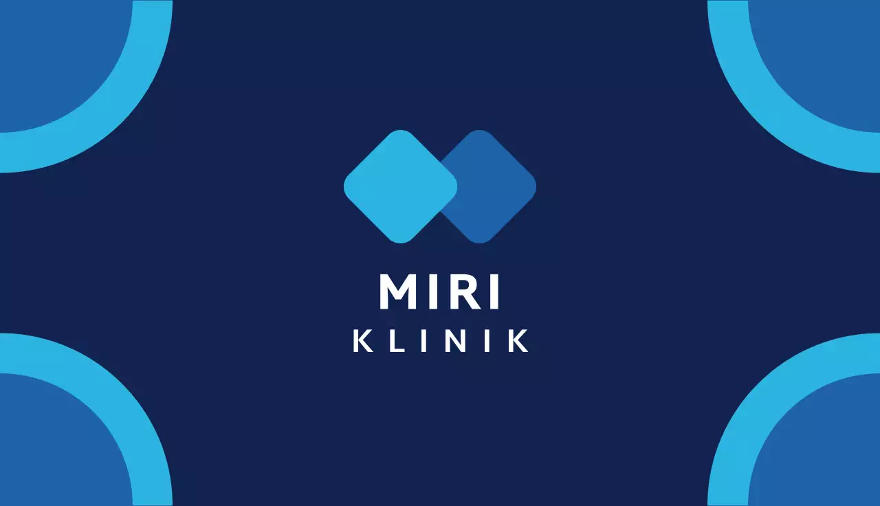 blaue geometrische Visitenkarte