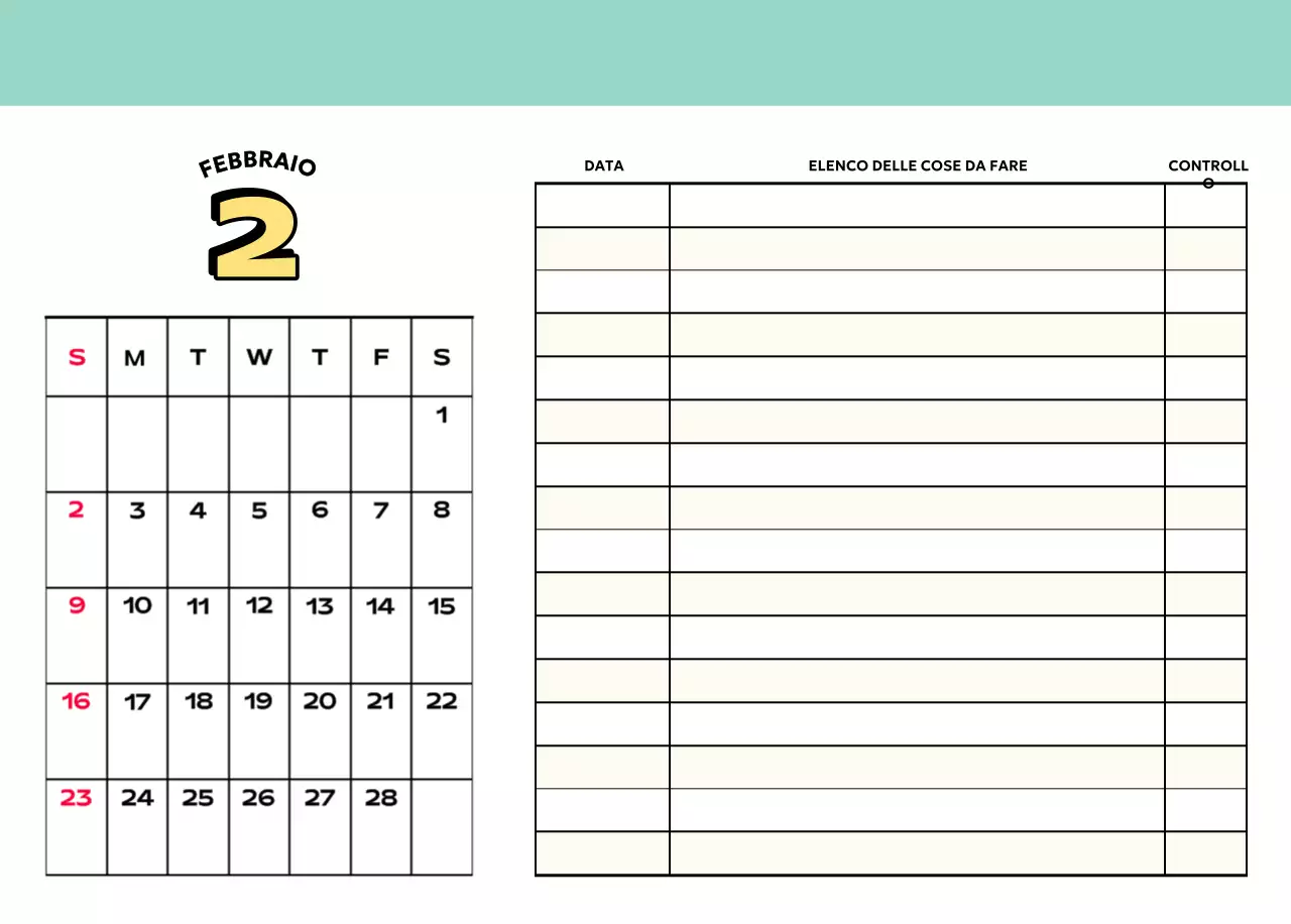 Calendari colorati con una varietà di illustrazioni retrò