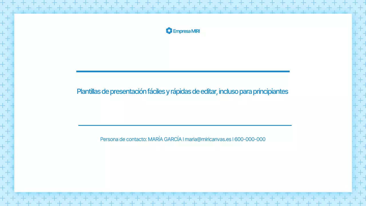 Anuncios de presentación modernos en azul