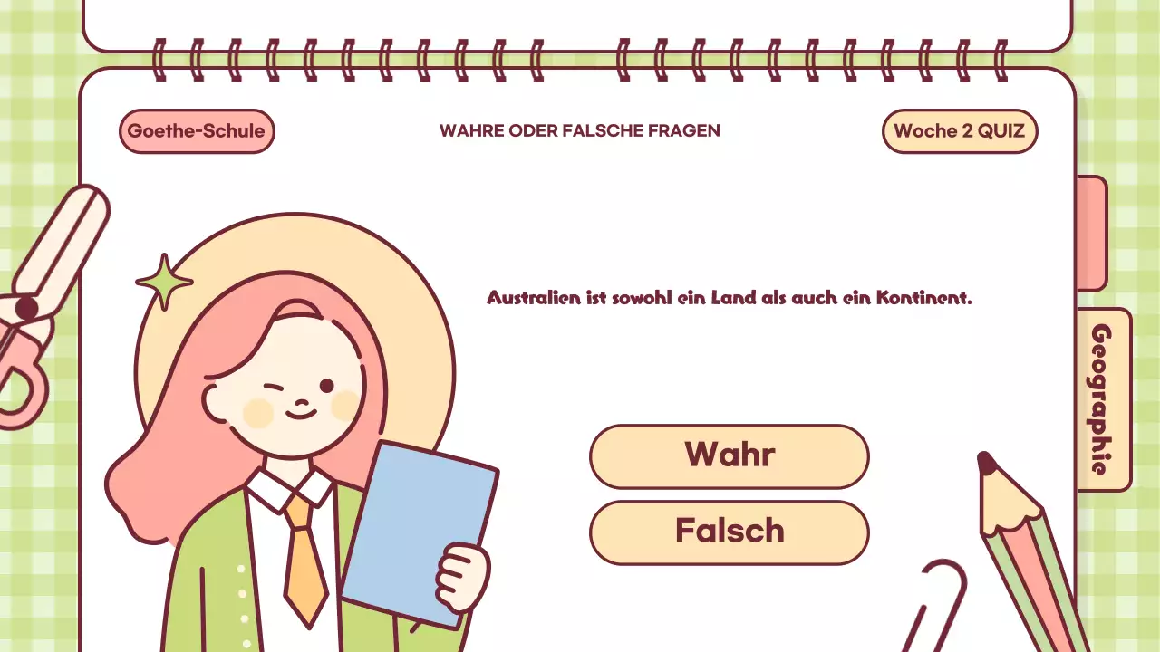 Pink Playful Quiz Time Klassenpräsentation