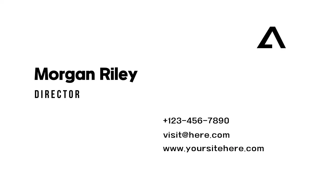 tarjeta de visita minimalista negra