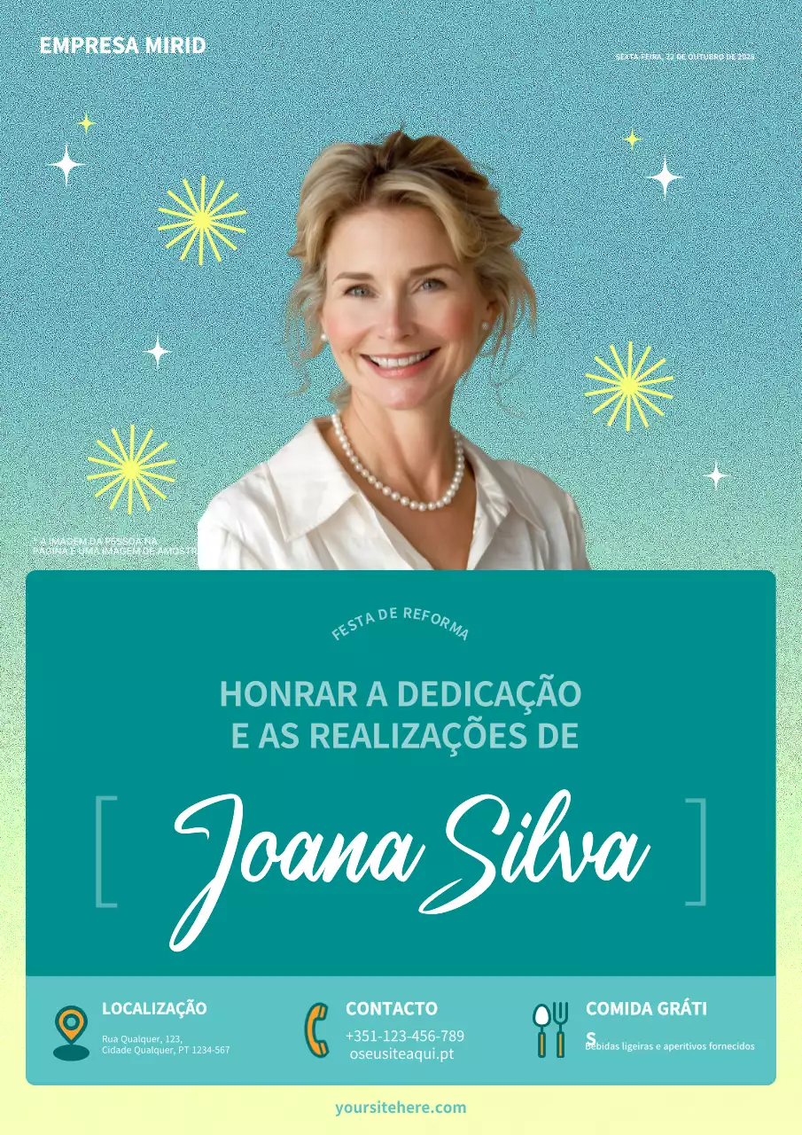 convite de reforma moderno em azul-petróleo