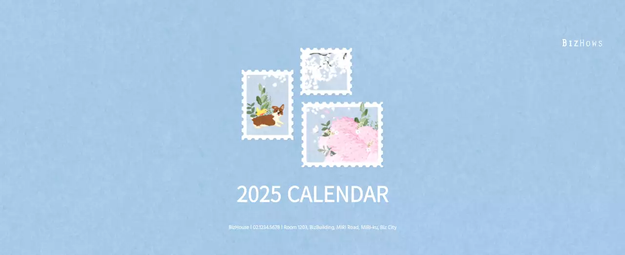 Calendário de Ano Novo com um toque caloroso e ilustrado